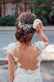 Peinados Estilo Moda Novia Boda Vestidos De Novia Abrir De Nuevo Adornos Para El Cabello In 2020 Dress Hairstyles Wedding Dresses Bride
