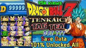 The game was published by bandai namco and released in august 2010 for playstation portable. Dbz Tenkaichi Tag Team Save Data Unlocked All Youtube