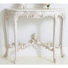 The Exquisite Detail Of The French Bedroom S Provencal Marie Antoinette White Console Table White Console Table French Console Table Shabby Chic Console Table