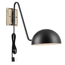 Loah 1 Light Plug In Matte Armed Sconce In 2021 Plug In Wall Sconce Wall Sconces Wall Lights