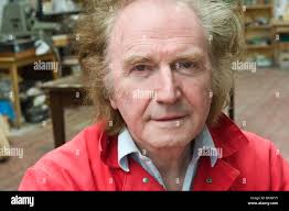 Ivor Davies Welsh artist pictured at his studio in Penarth Vale of  Glamorgan South Wales UK Stock Photo