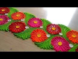 How To Make Easy And Simple Unique Border Rangoli Designs By Jyoti Rathod Rangoli Festival Rangoli Designs For Competition Simple Flower Design Simple Rangoli