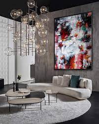 Colorful Abstract Wall Art Hand Painted Modern Painting Super Large Oversize Acrylic C Modern Living Room Art Living Room Furniture Inspiration Living Room Art