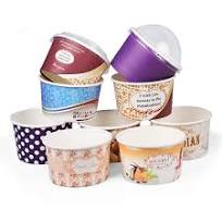 Custom Paper Dessert Cups with Lids & Spoons | Fastfoodpak