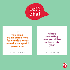 Let S Chat Table Topics In 2020 Table Topics Family Time Let It Be