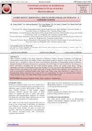 Pdf Anthelmintic Krimighna Drugs Of Bhavprakash Nighantu A Literary Survey