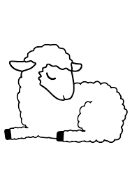 Download Sitting Lamb Outline Clipart Free Svg File Svgheart Com