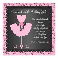 Pink Rose Ballerina Girls Ballerina Birthday Party Invitation Zazzle Com Ballerina Birthday Party Invitations Birthday Party Invitations Birthday Party Invitation Wording
