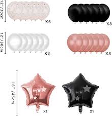 Amazon.com: Rose Gold and Black Party Decorations