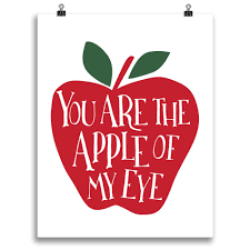 #cô gái năm ấy chúng ta cùng theo đuổi #you are the apple of my eye #quote #blue #trích dẫn. You Are The Apple Of My Eye Print Red Anne Garrison Studio 40 Quotes