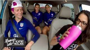 Alex morgan and megan rapinoe from the usa women's soccer team talk about winning the world cup, why the team is so good, fighting for equal pay, their victo. Alex Morgan Megan Rapinoe And Kelley O Hara Have A New Soccer Mom Always Late With Katie Nolan Youtube