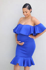 Royal Blue Maternity Dress From Chicbumpclub Com Comes In Pink And Sky Blue Baby Shower Dresses Maternity Dresses Blue Maternity Dress