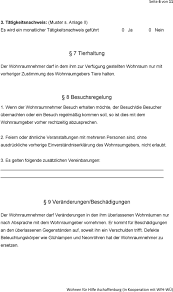 Wohnraumuberlassungsvertrag Pdf Kostenfreier Download