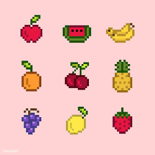 Collection Of Mixed Pixelated Fruits Free Image By Rawpixel Com Pixel Art Tutorial Pixel Drawing Pixel Art