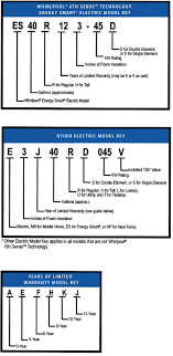 model numbers guide whirlpool electric water heaters