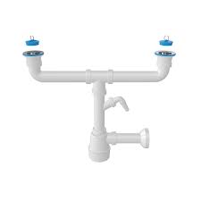 The double trap causes drainage issues because air becomes trapped between the two traps and air is lighter than water. Maxi Bottle Trap Siphon For Double Bowl Sinks With Machine Connection Nova
