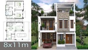 Sketchup Home Design Plan 10x13m With 3 Bedrooms Simple House Design Modern House Floor Plans Model House Plan
