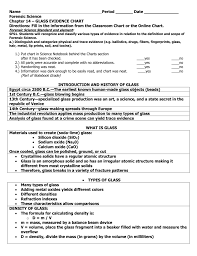 chart glass evidence c 14 teacher copy