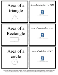 Bluebonkers Free Printable Geometric Formula Flash Cards Printable Flash Cards Flashcards Geometric Formulas