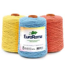 Barbante euroroma colorido 6 600g. Barbante Euroroma Colorido N 08 600g Armarinho Sao Jose