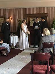 Ceremony In Carrie Nation Room Intimate Wedding Ceremony Dining Club Ceremony
