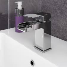 square wide waterfall bathroom basin