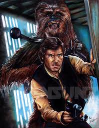 Post pictures you've drawn/painted here! Han Solo And Chewbacca By Twynsunz On Deviantart