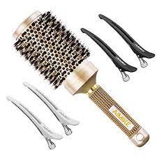 Ionic technology helps reduce frizz and adds shine while styling; Buy Round Brush Nano Thermal Ceramic Ionic Tech Hair Brush Round Barrel Brush With Boar Bristles Enhance Texture For Hair Drying Styling Curling And Shine Barrel 2 1 Inch 4 Free