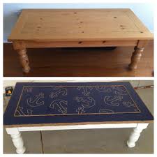Nautical Themed Up Cycled Coffee Table Coastal Decor Nautical Coffee Table Beach House Decor