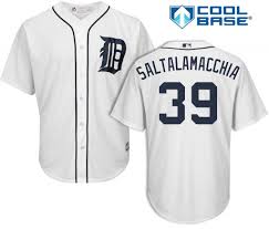 Jarrod Saltalamacchia Detroit Tigers Cool Base Replica Home Jersey Detroit Game Gear Detroit Tigers Detroit Game Detroit