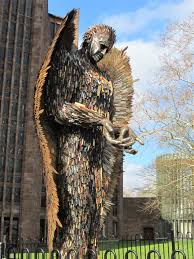 But there he is—sprawled out on the couch of his study, throat cut, knife on the floor, blood everywhere. The Knife Angel In Coventry Set In Context Our Warwickshire