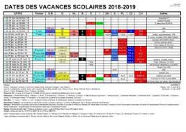 Dates vacances scolaires 2018 2019. European School Holiday Calendar