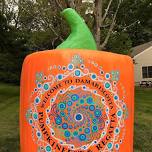 Painted & Decorated Hay Bale Pumpkin Deployment