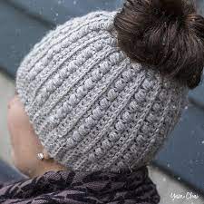 The Best Free Crochet Ponytail Hat Patterns Messy Bun Beanies On Trend For The 2017 2018 Season Ponytail Hat Pattern Ponytail Hat Crochet Crochet Messy Bun