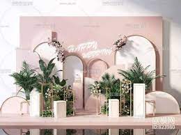 3d Model Decorative Set 127 Free Download Wedding Stage Design Wedding Backdrop Design Wedding Background Decoration