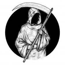 Creepy Grim Reaper Hand Drawn Illustration Pointillism Isolated Vector Art Beautiful Black Png And Vector With Transparent Background For Free Download Grim Reaper Drawing Grim Reaper Art Reaper Drawing