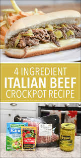 Italian Beef Crockpot Recipe Easy Slow Cooker Dinner Idea Recipe Italian Beef Crockpot Recipe Italian Beef Crockpot Italian Beef Recipes