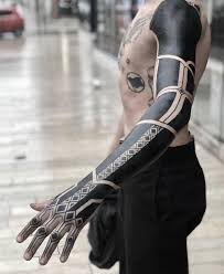 Full Tattoo Sleeve Blackwork Tatuaje Blackout Tatuajes Manga Completa Tatuajes Negros