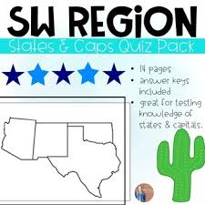 Mexico is located at about 23 degrees north and 102 degrees west in the southern portion of north america. Southwest Region States And Capitals Worksheets Teaching Resources Tpt