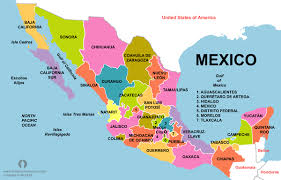 Political map of mexico shows the administrative divisions of the country. Template Gr Mexico Map Familysearch