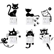 Switch Sticker Yosemy 6 Pcs Lovely Cute Cartoon Vinyl Wall Switch Sticker For Home Decoration Ligh Wall Painting Decor Wall Paint Designs Diy Wall Painting