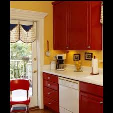 Red Cabinets Yellow Walls Red Kitchen Red Kitchen Cabinets Red Cabinets