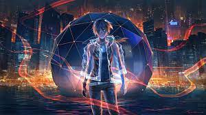 Hd wallpapers and background images Night City Anime Boy 4k Hd Anime 4k Wallpapers Images Backgrounds Photos And Pictures