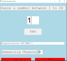 In order to make the game interesting, we are also limiting the number of allowed attempts dynamically based on the secret word. Python Gui Based Number Guess Game Python Cppsecrets Com
