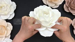 Small annabelle paper rose flower template. Lotus Mini Paper Flower Video Tutorial And Template Youtube