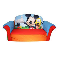 Marshmallow Furniture Children S 2 In 1 Flip Open Foam Sofa Disney Mickey Mouse Club House By Spin Master Kids Couch Playroom Furniture Sofa