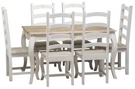 With its origins in france, the club chair was originally called, fauteuil confortable, meaning, the comfortable chair. which is the exact reason why this is one furniture piece that never goes out of style. Urban Deco Fleur French Style Distressed Painted 135cm Dining Table And 6 Chairs Cfs Furniture Uk