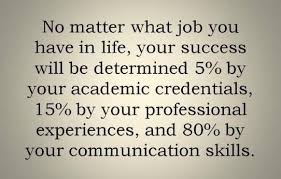 No Matter What Job You Have In Life Your Success Will Be Determined 5 By Your Academic Credentials 1 Skills Quote Communication Quotes Communication Skills
