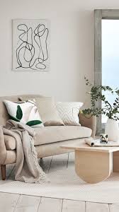 H M Home Capture The Essence Of Scandinavian Interior With Blankets And Cushions In A Calm Palette Of Beige And Living Room Remodel Home Living Room H M Home