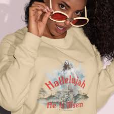 Hallelujah He is Risen Gildan Sweatshirt, Easter Christian Hoodie